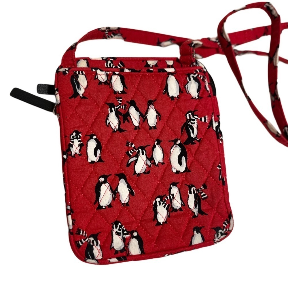 Vera Bradley Playful Penguins Red
& Gray Cozy Pants, Mini Hipster & Lug Tag Set - Picture 10 of 15